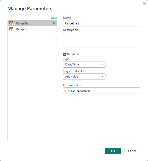 incremental refresh parameters 2