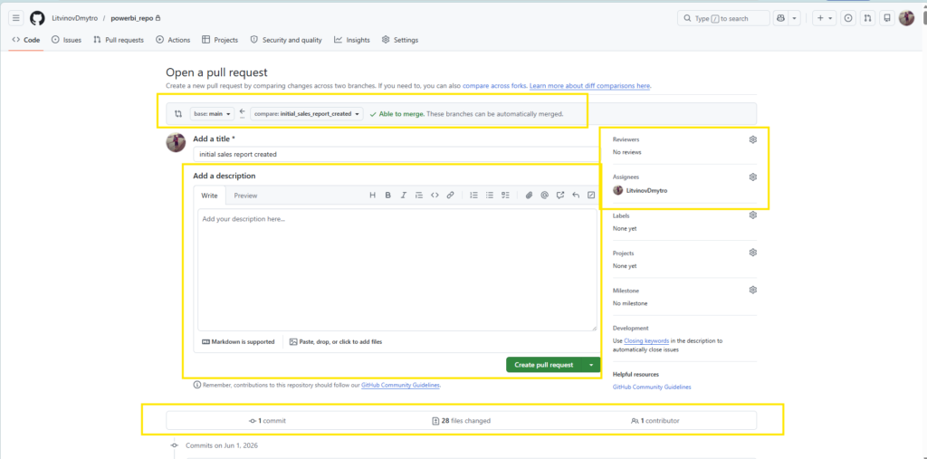 Git integration in Power BI git integration img 15