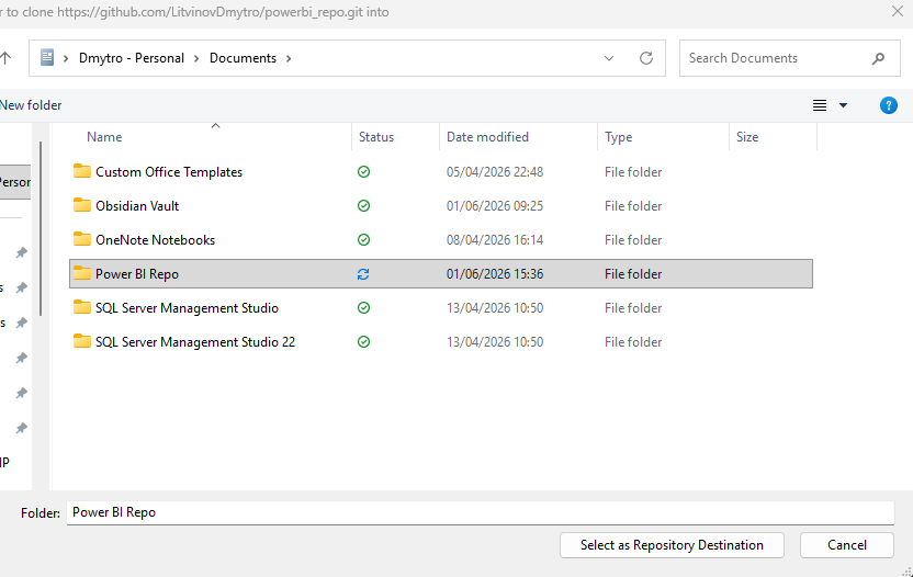 Git integration in Power BI git integration img 9
